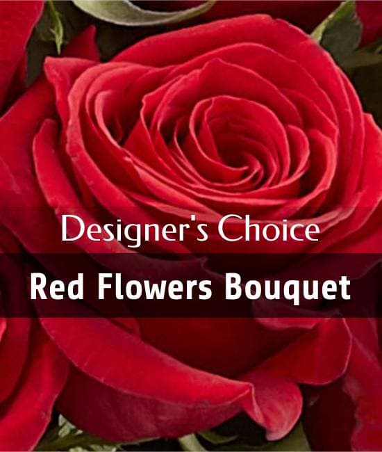 Designer's choice - Red flowers bouquet