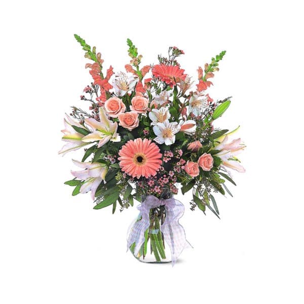 Vase with Pink Flowers