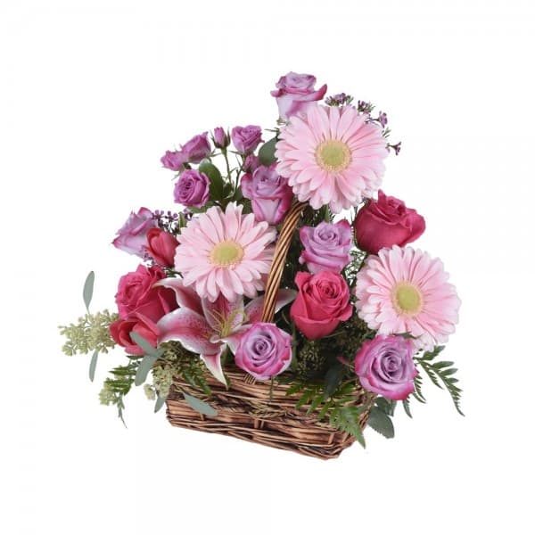 The assorted pink bouquet