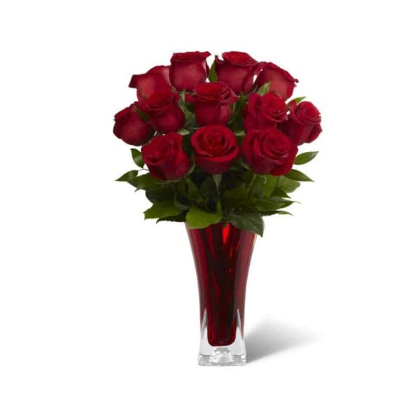 The in Love with Red Roses Bouquet