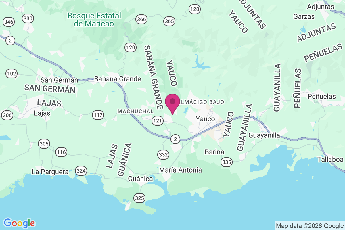 Lluveras map