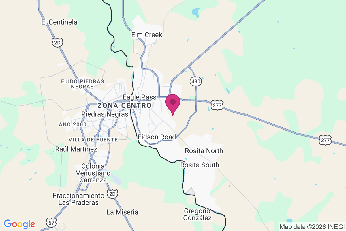 Las Quintas Fronterizas map