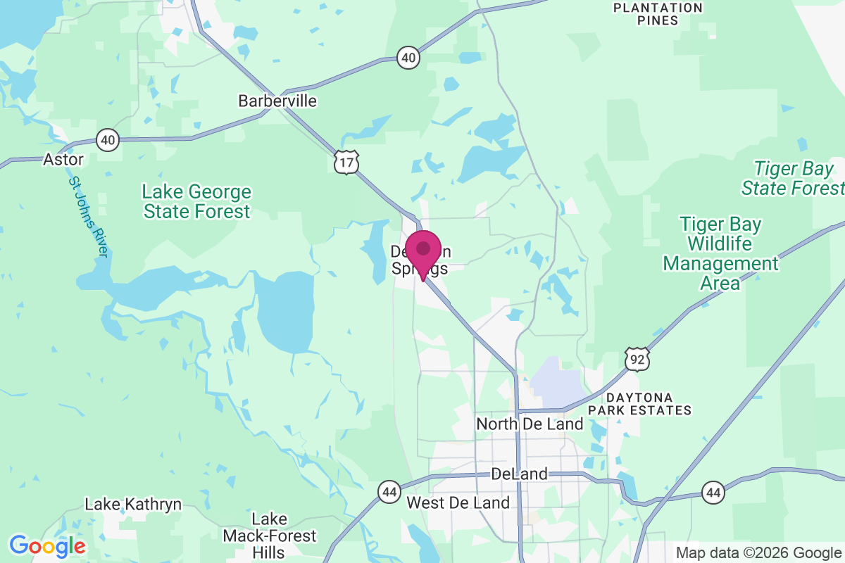 De Leon Springs map