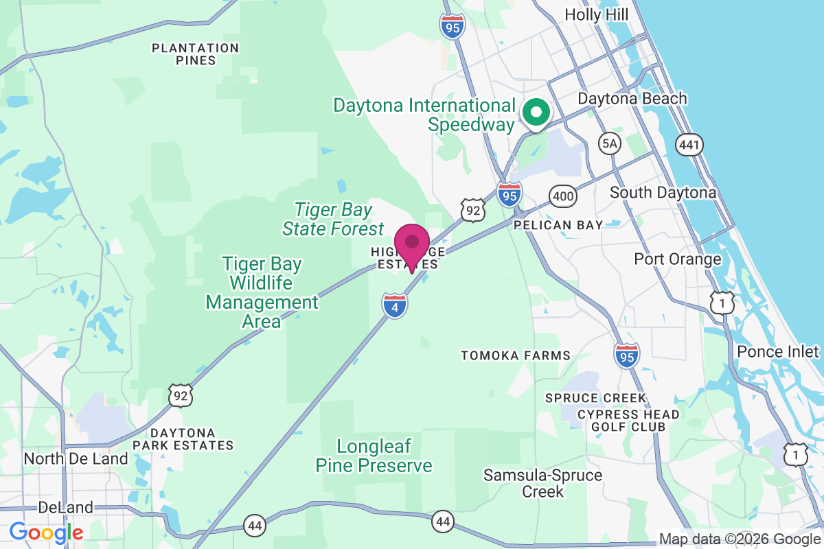 Daytona Highridge Estates map
