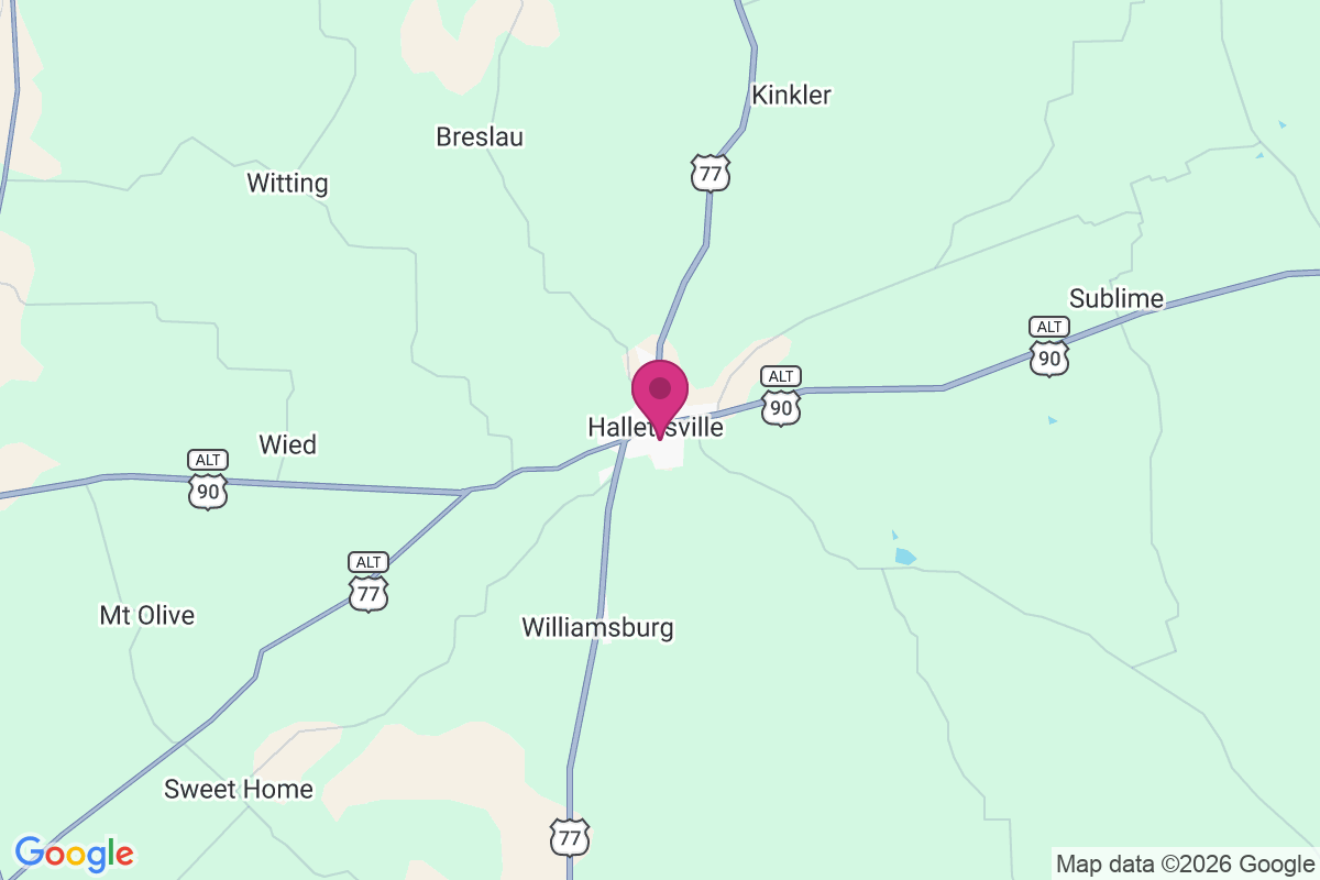 Hallettsville map