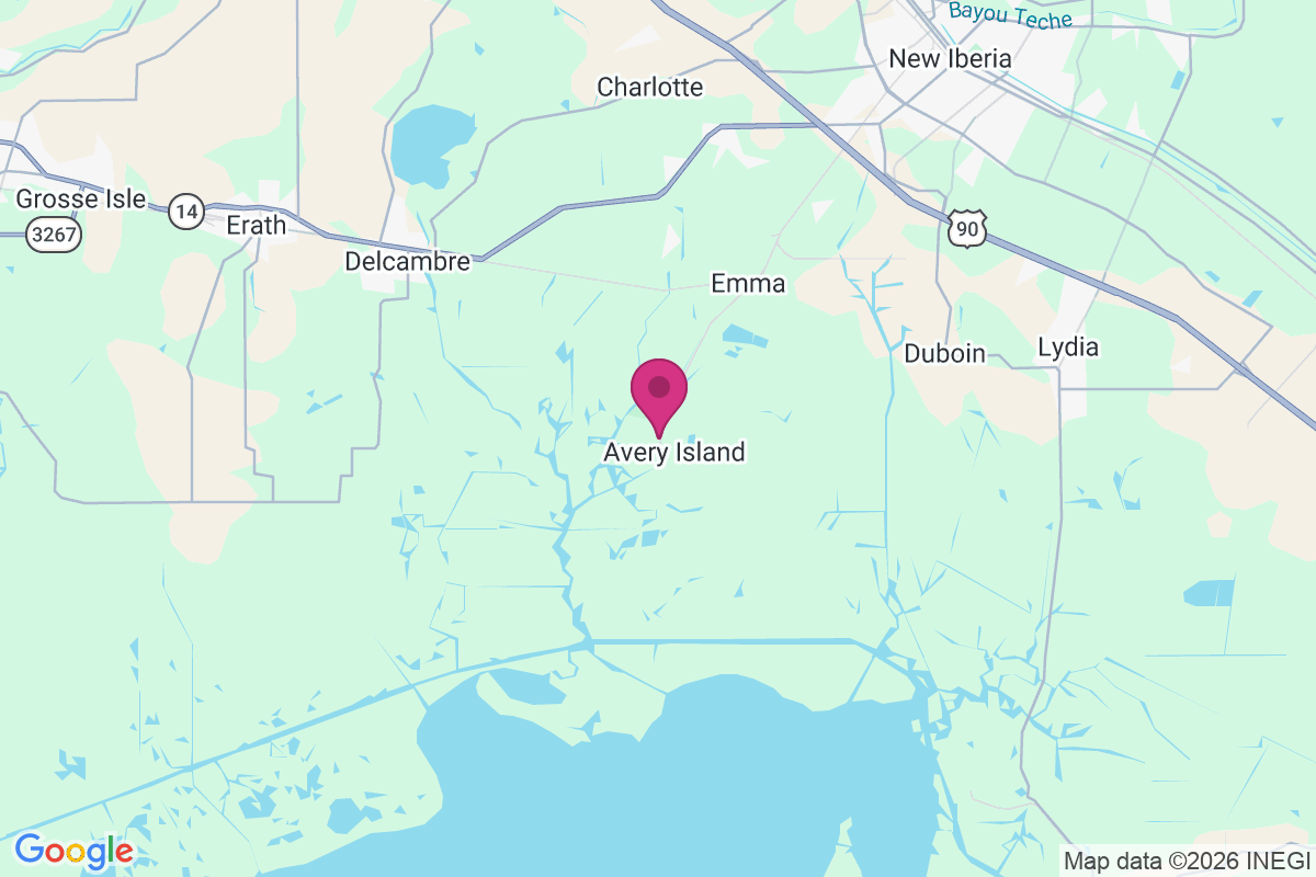 Avery Island map