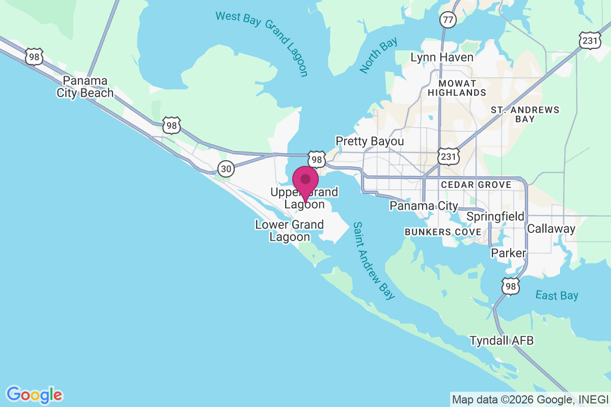 Upper Grand Lagoon map