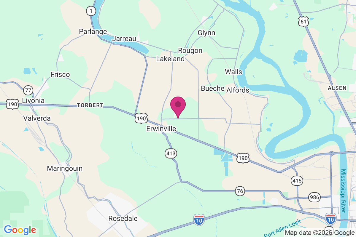 Erwinville map