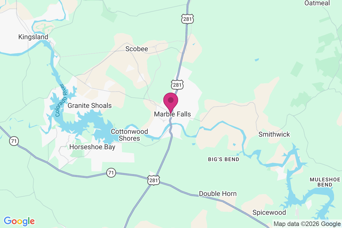 Marble Falls map
