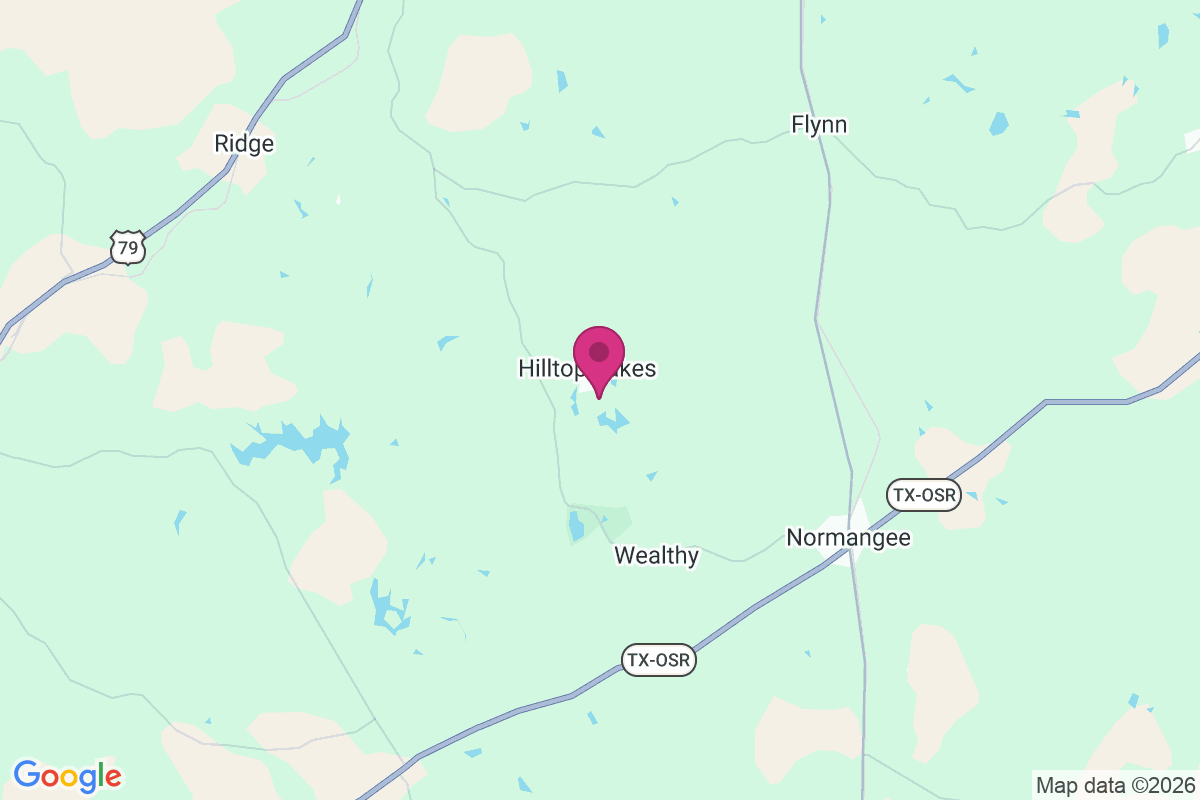 Hilltop Lakes map