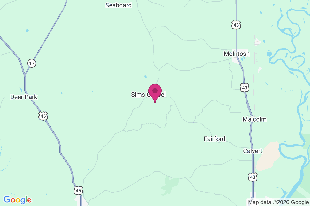 Sims Chapel map
