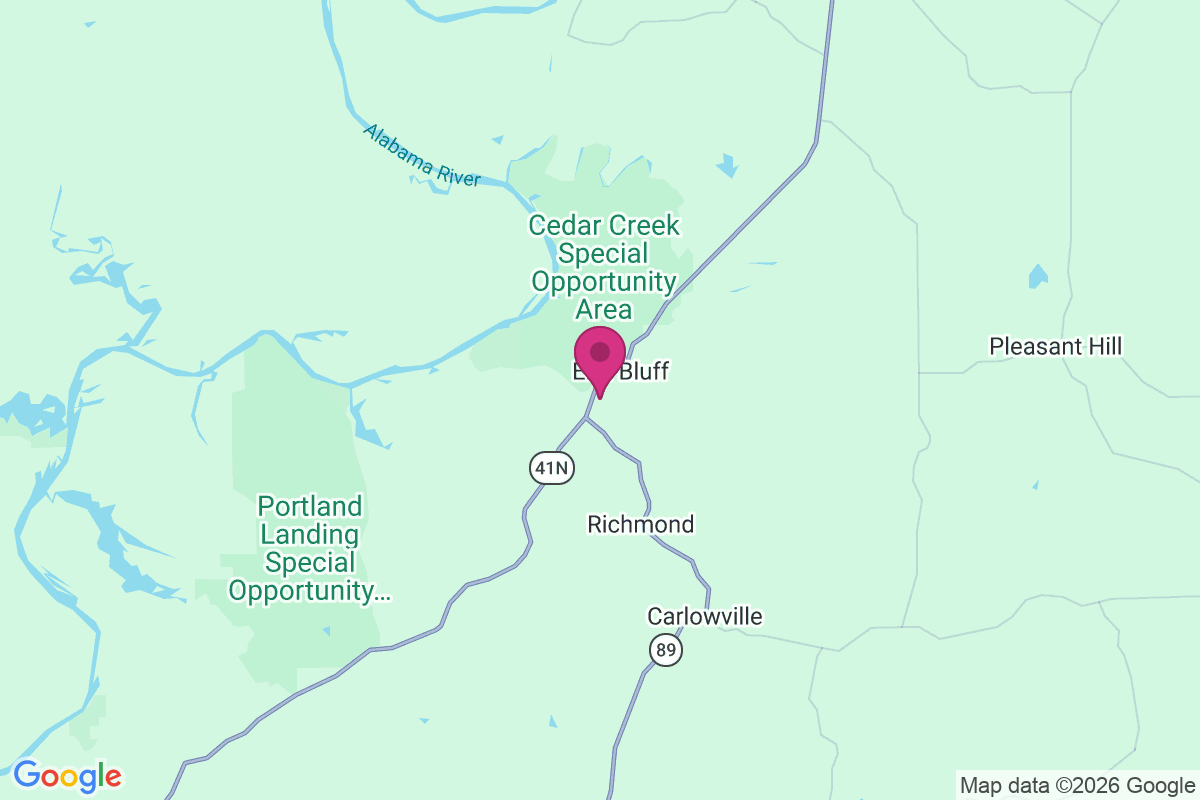 Elm Bluff map
