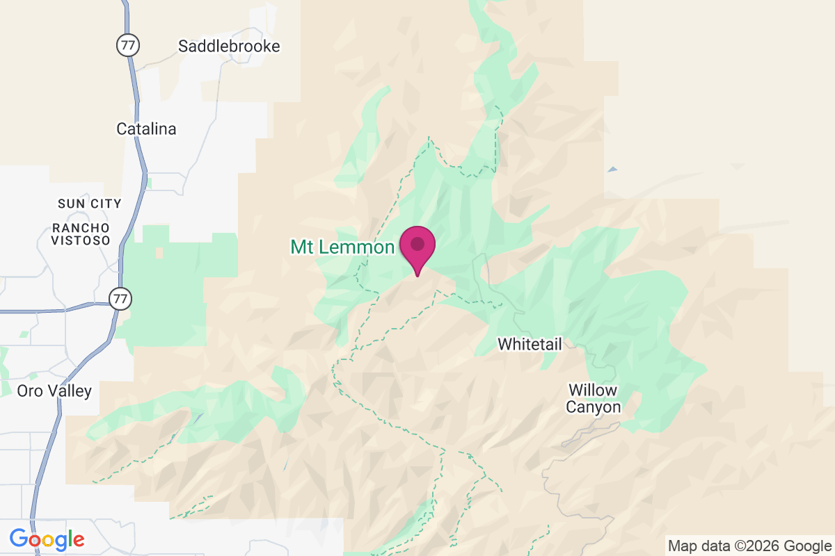Mount Lemmon map
