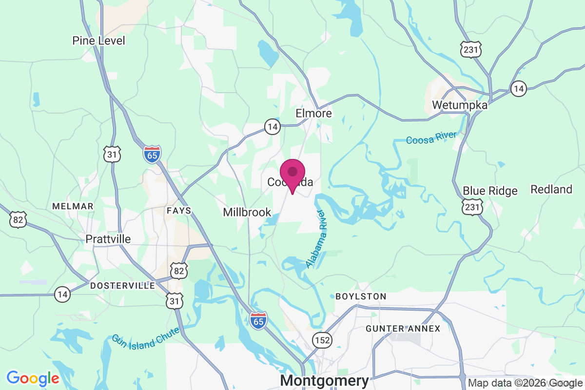 Coosada map