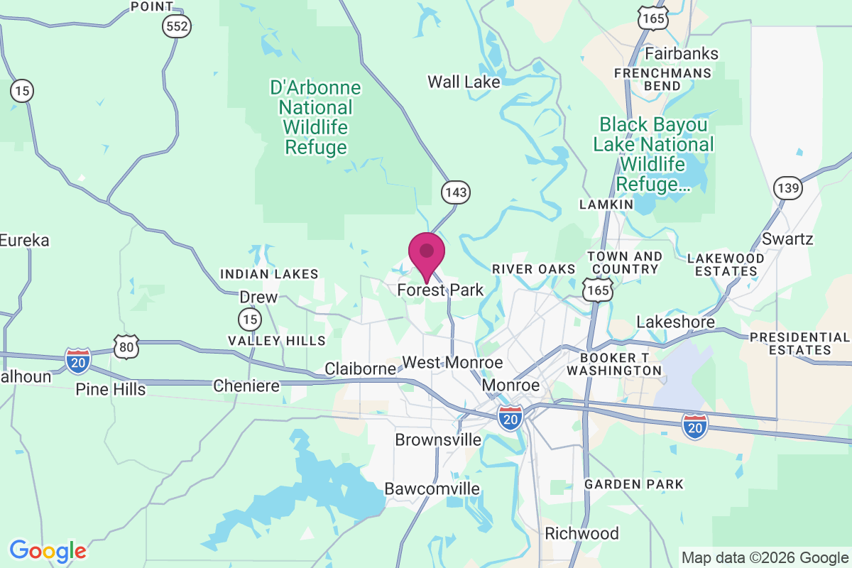 D'Arbonne Hills map