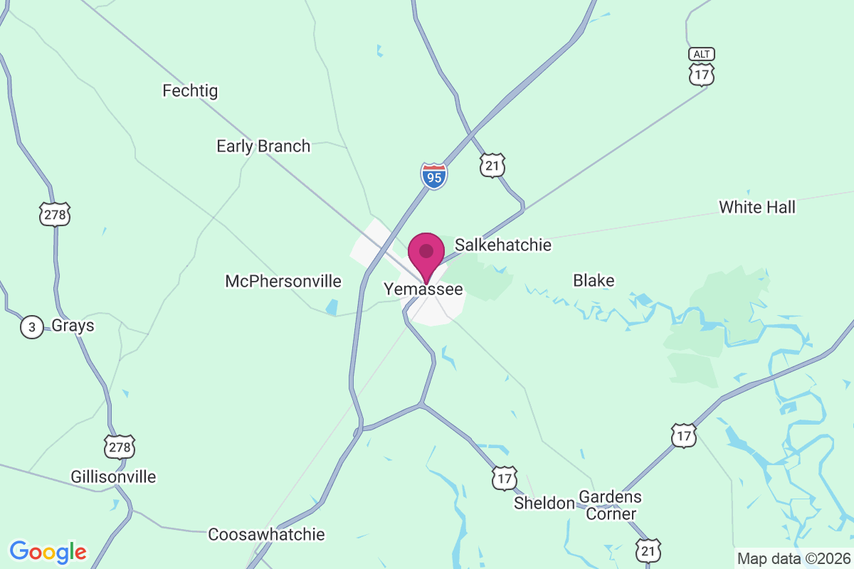 Yemassee map