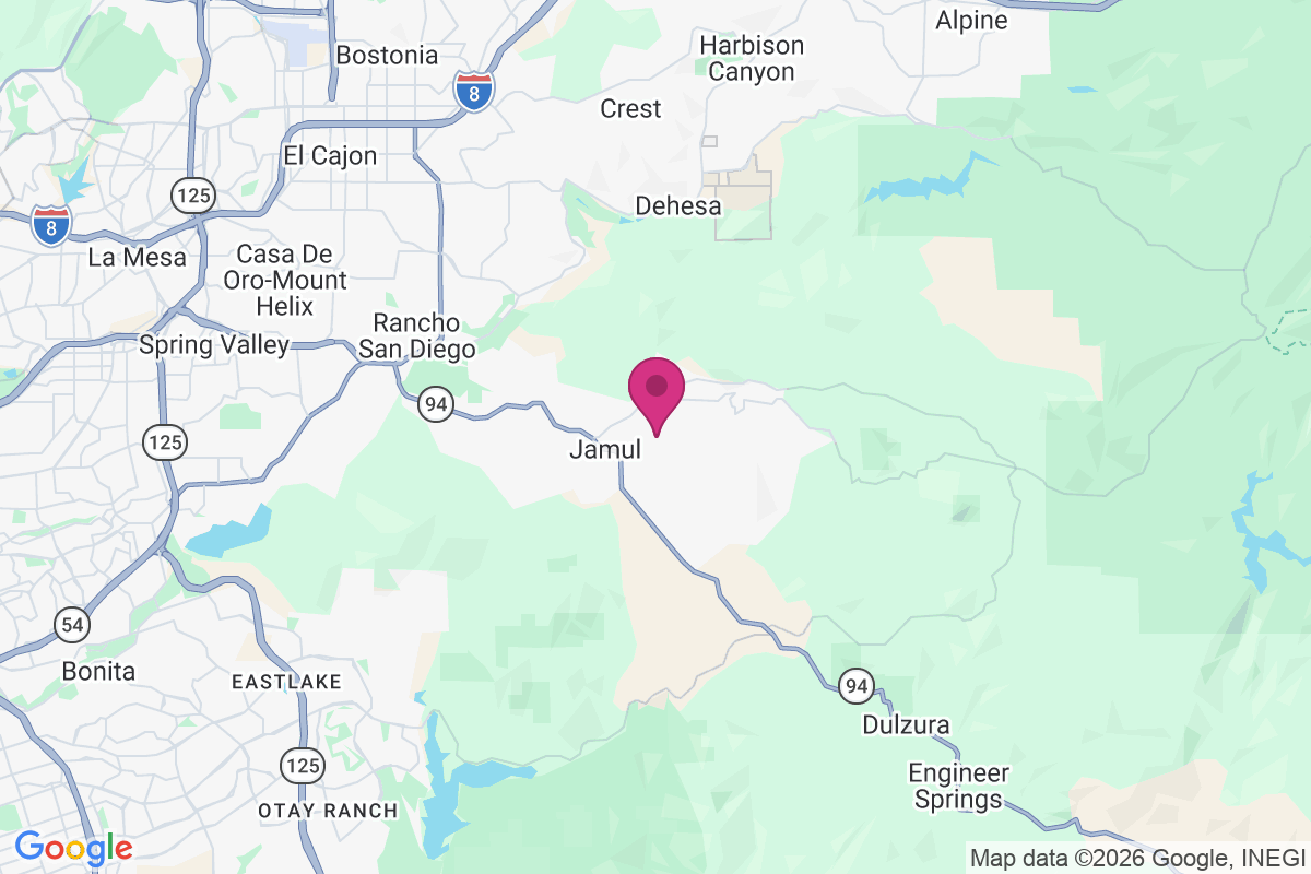 North Jamul map