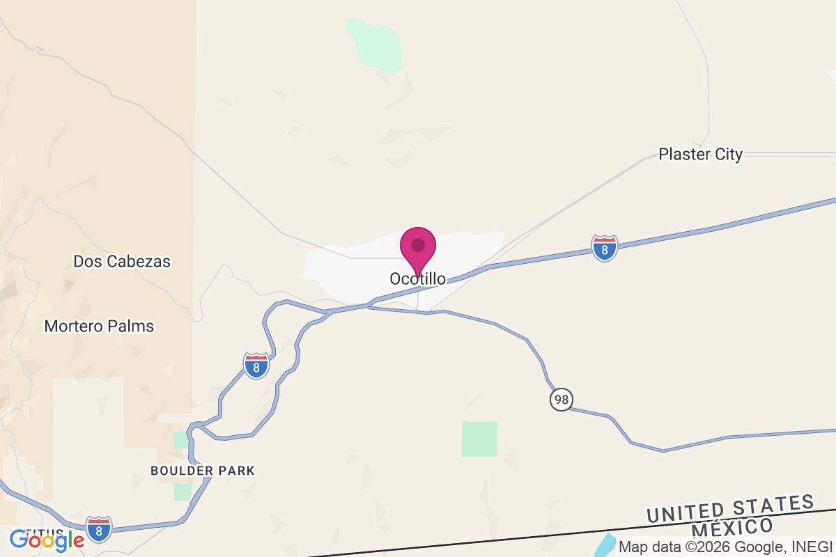Ocotillo map