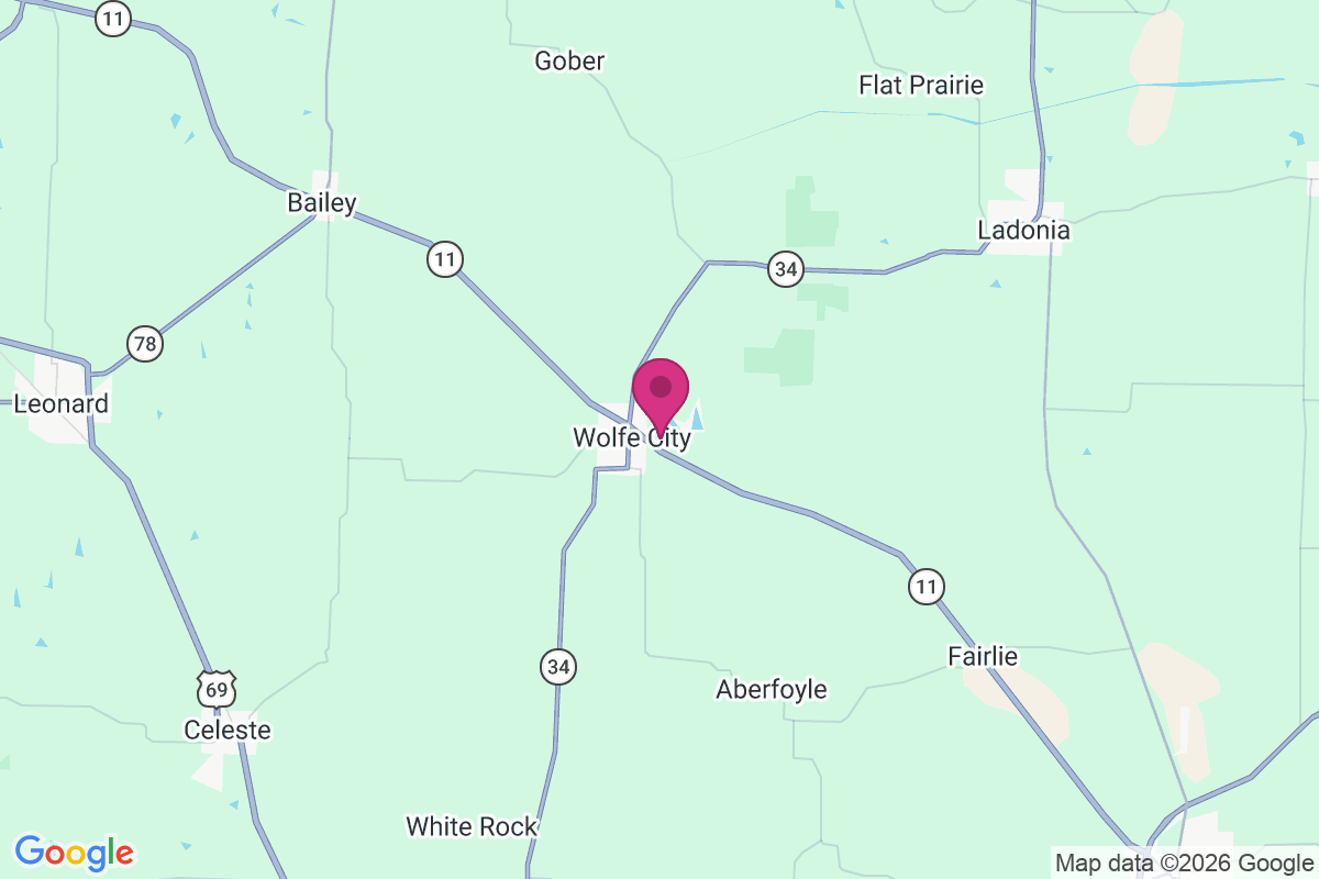 Wolfe City map