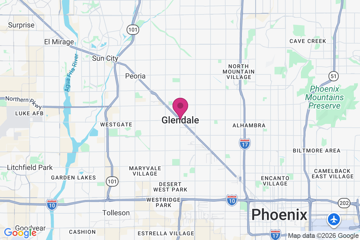 Glendale map