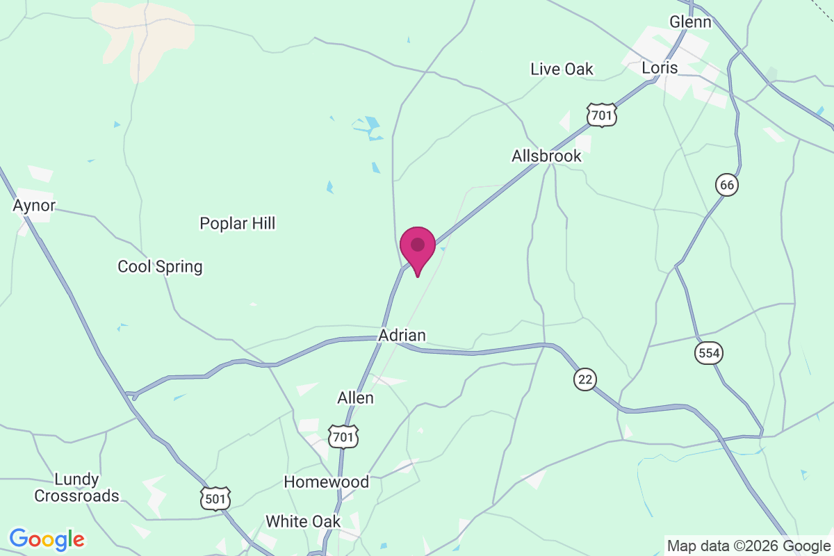 Baxter Forks map
