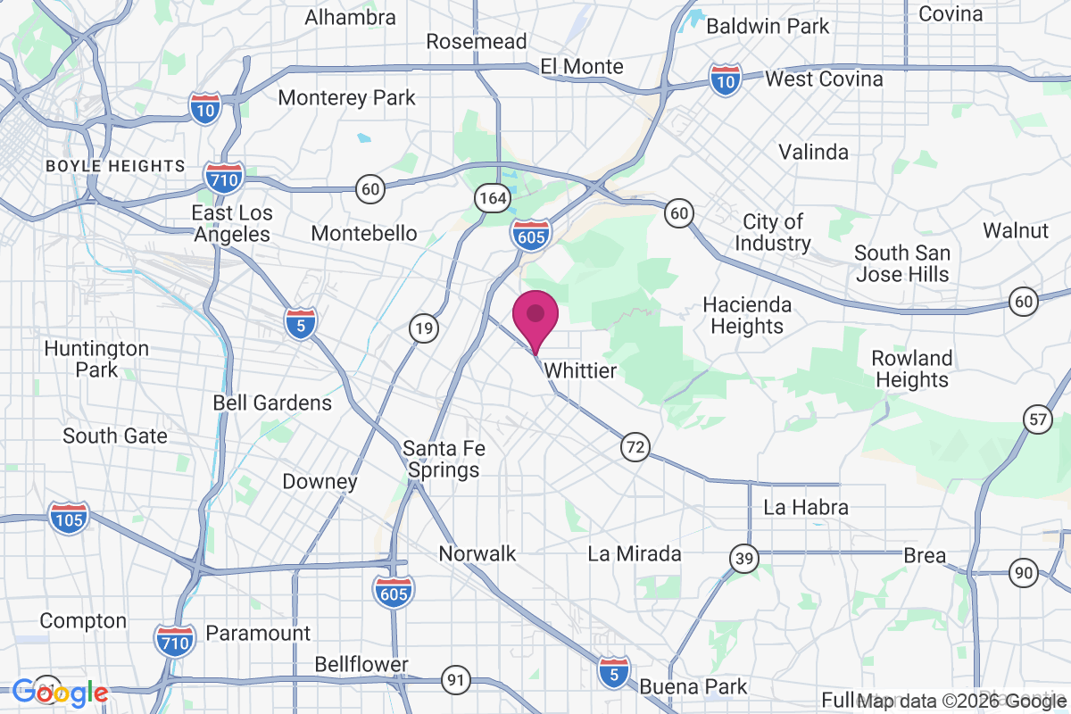 West Whittier map