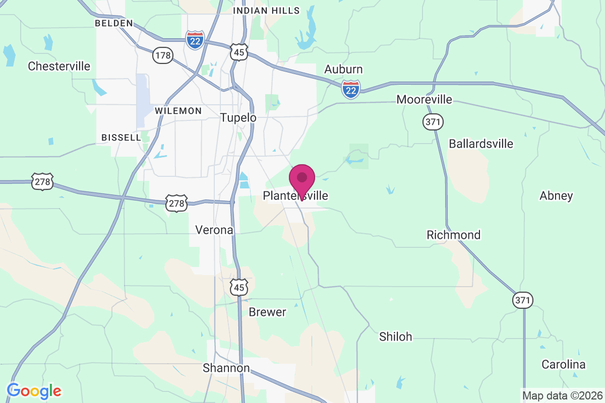 Plantersville map