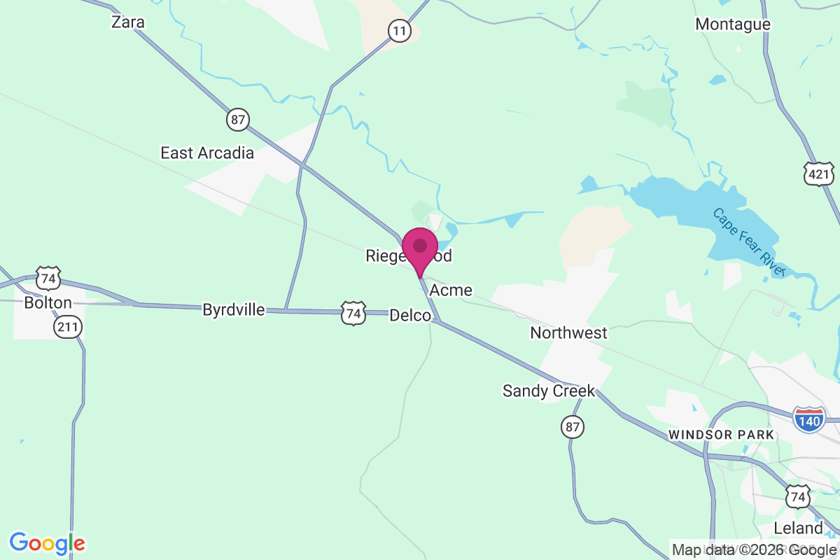Riegelwood map