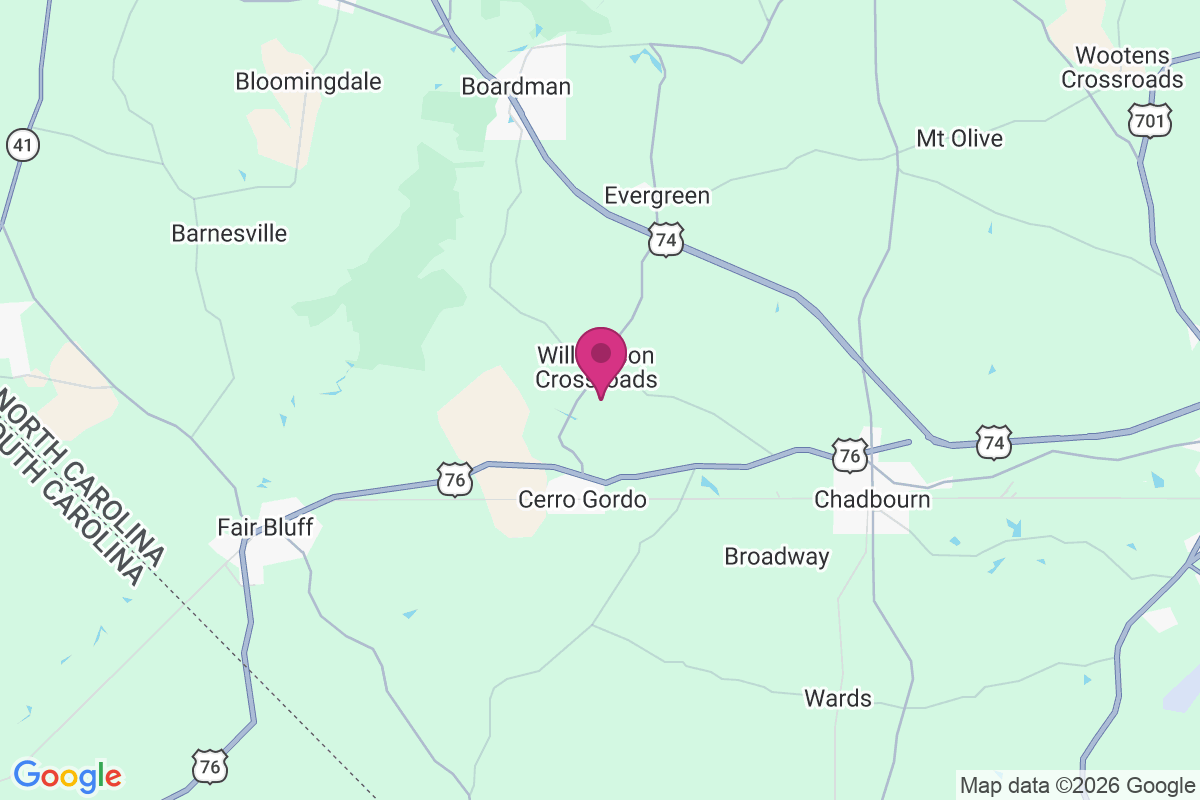 Williamson Crossroads map