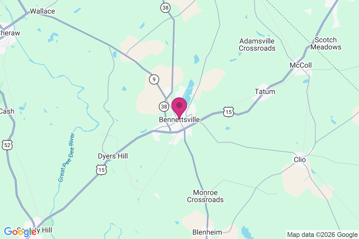 Bennettsville map
