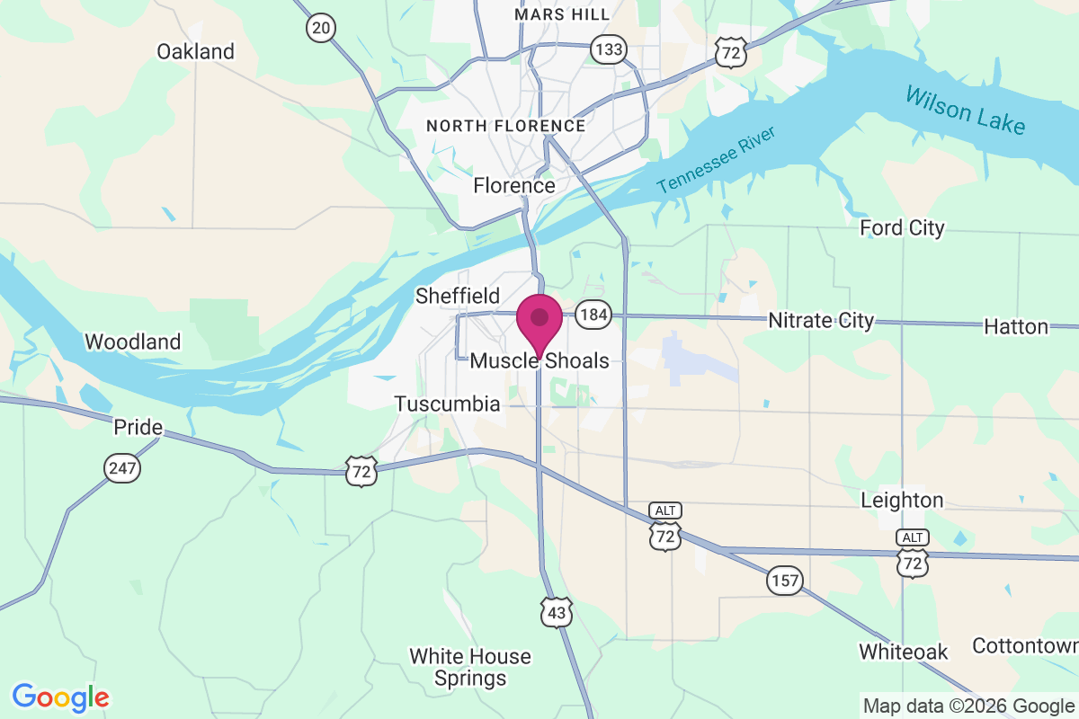 Muscle Shoals map