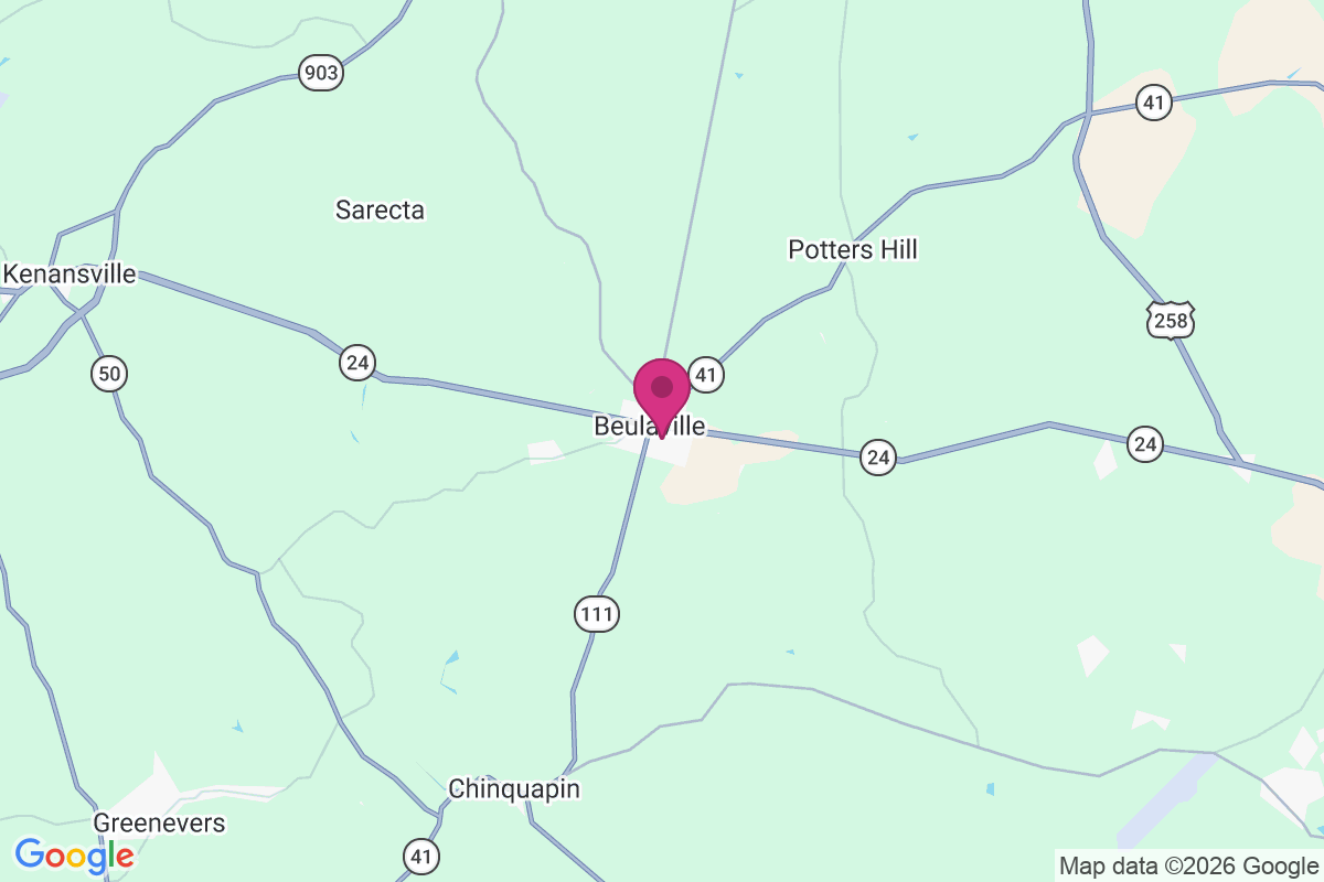 Beulaville map
