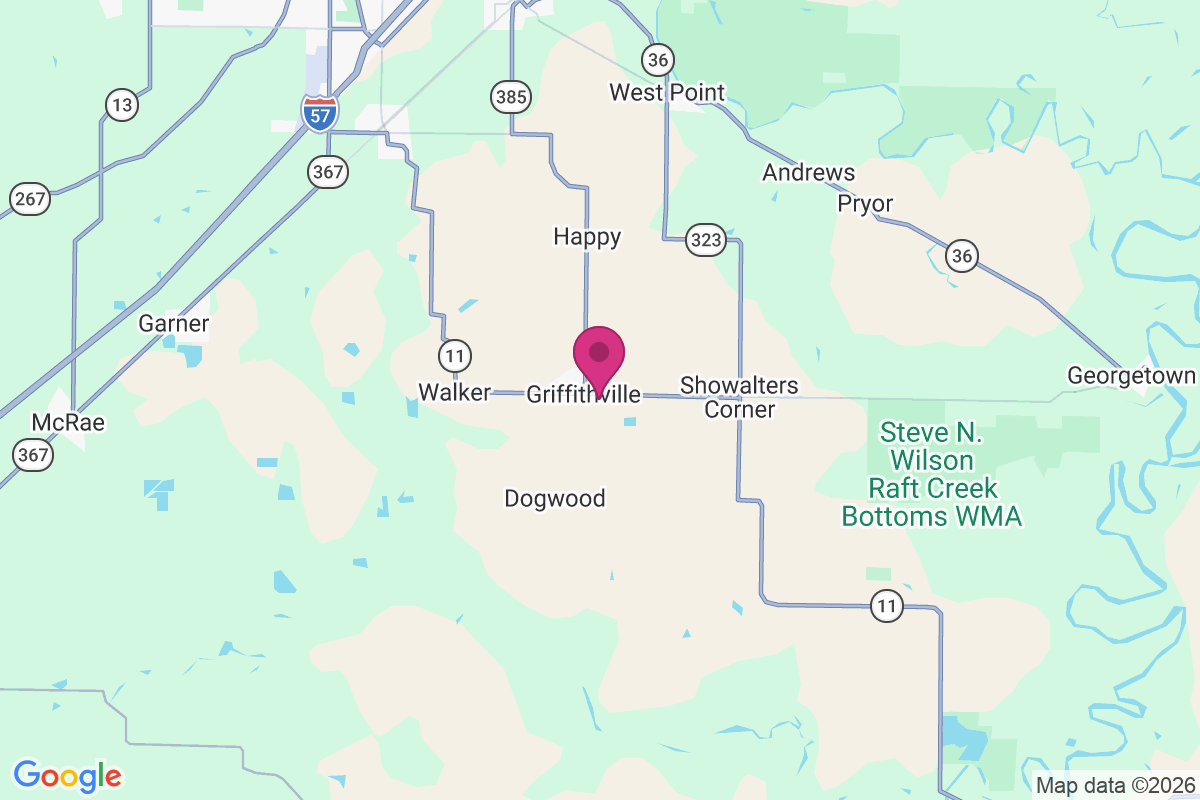 Griffithville map