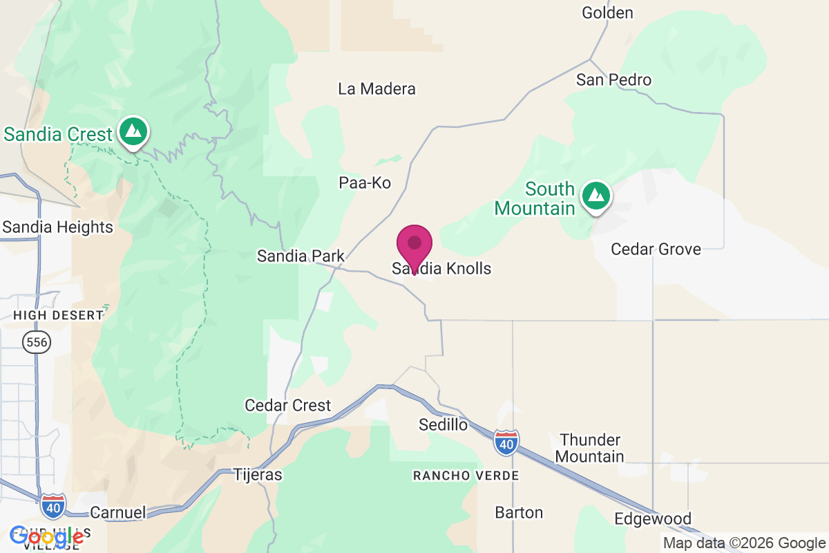 Sandia Knolls map