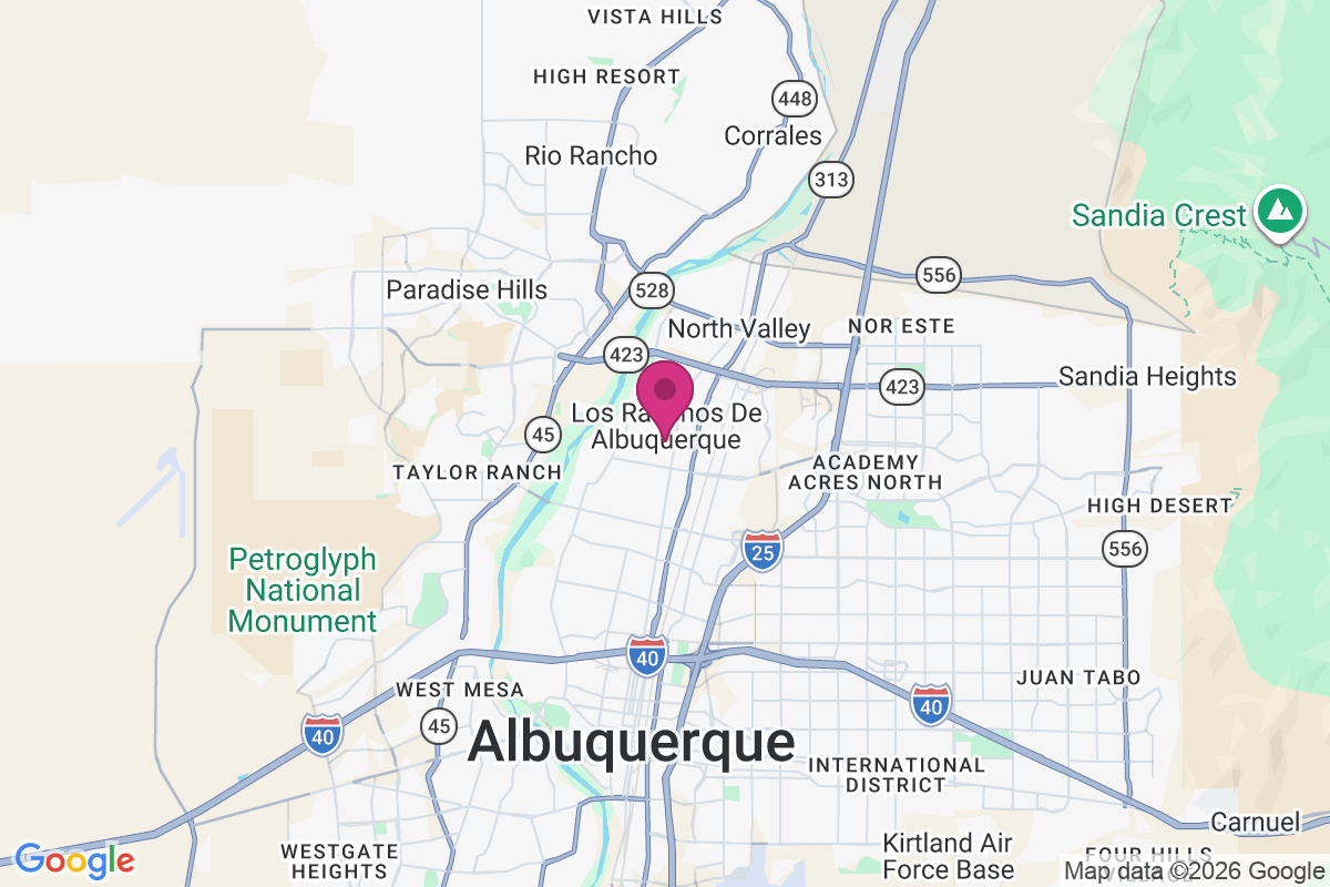 Los Ranchos de Albuquerque map