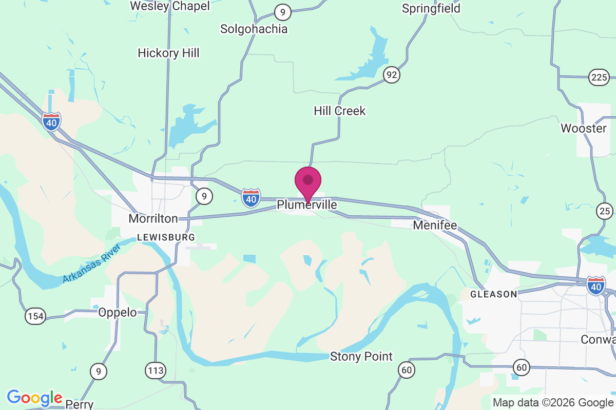 Plumerville map