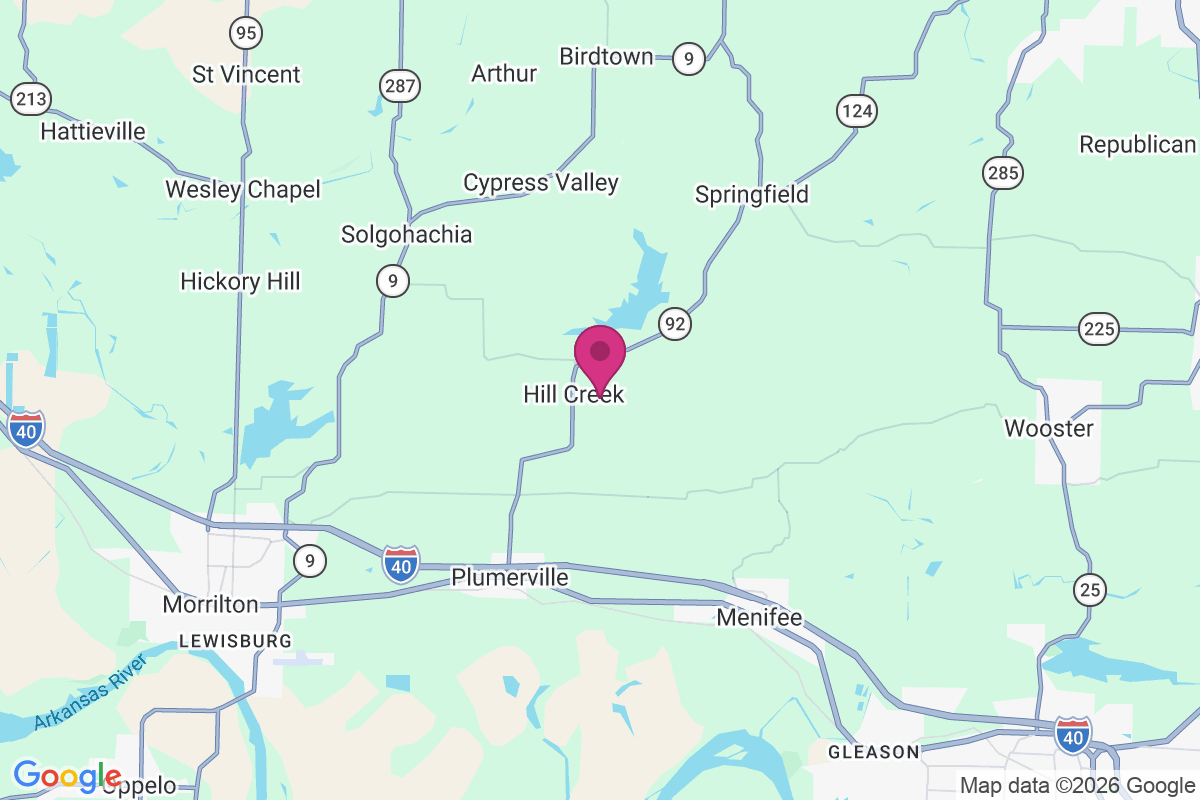Hill Creek map