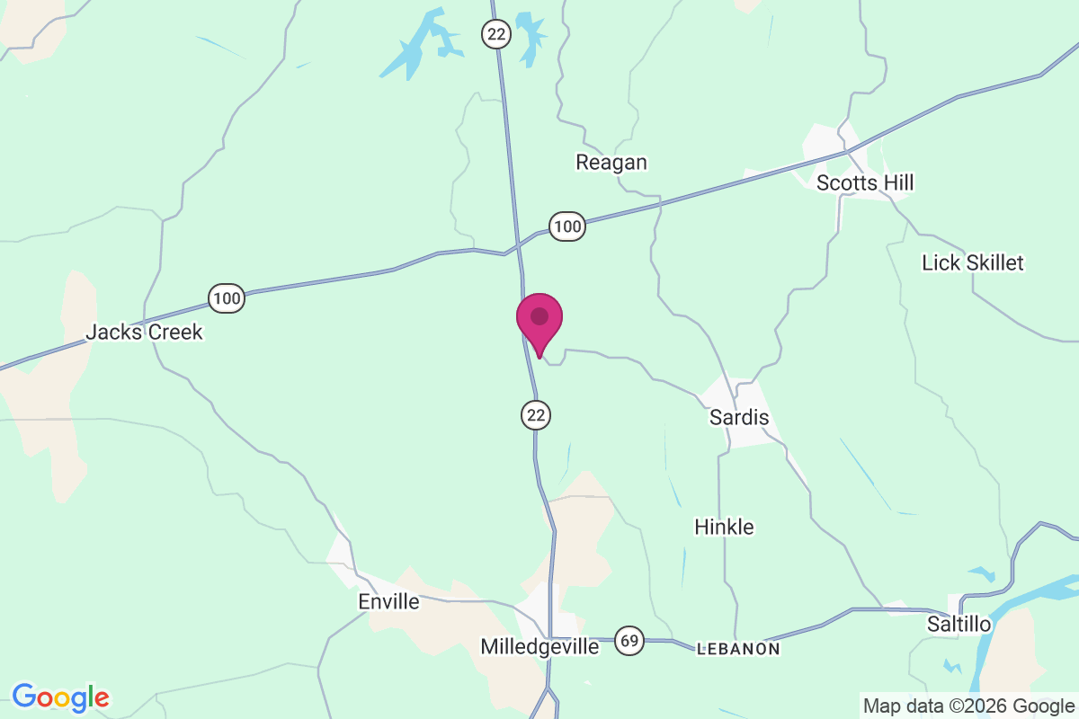 Center Point Lula map