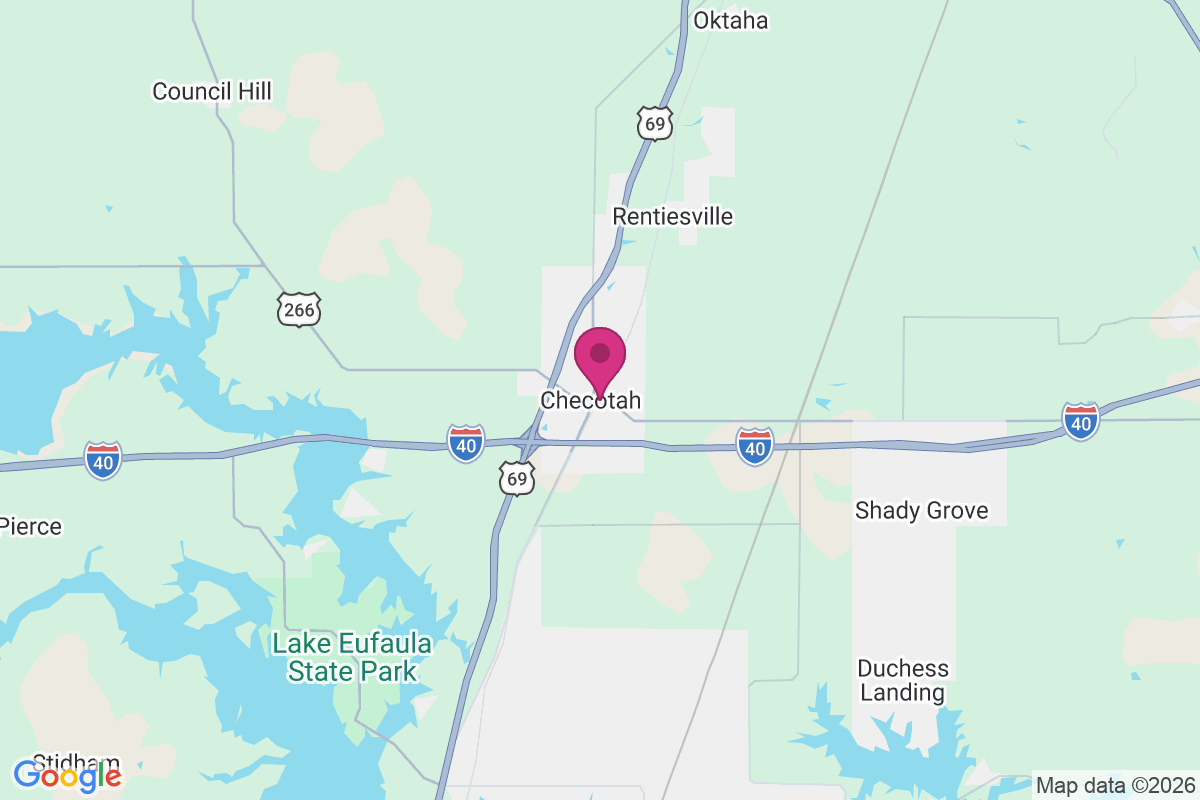 Checotah map