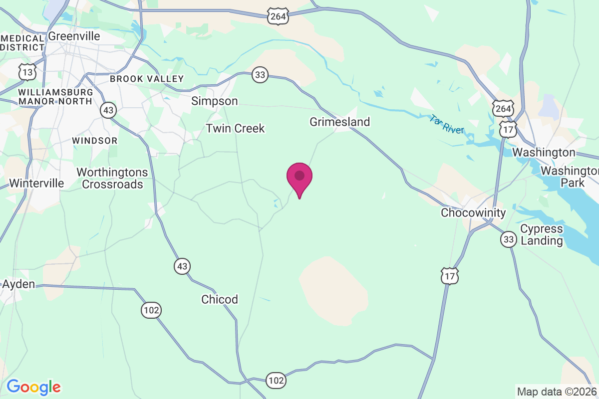 Hams Crossroads map