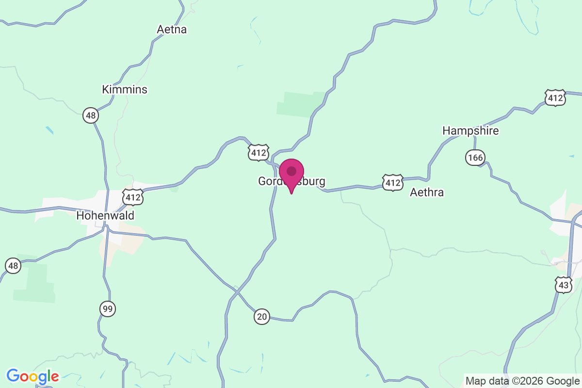 Gordonsburg map