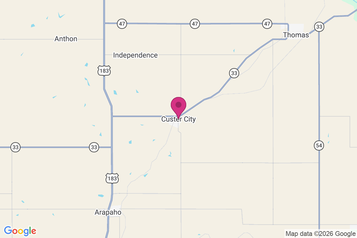 Custer City map