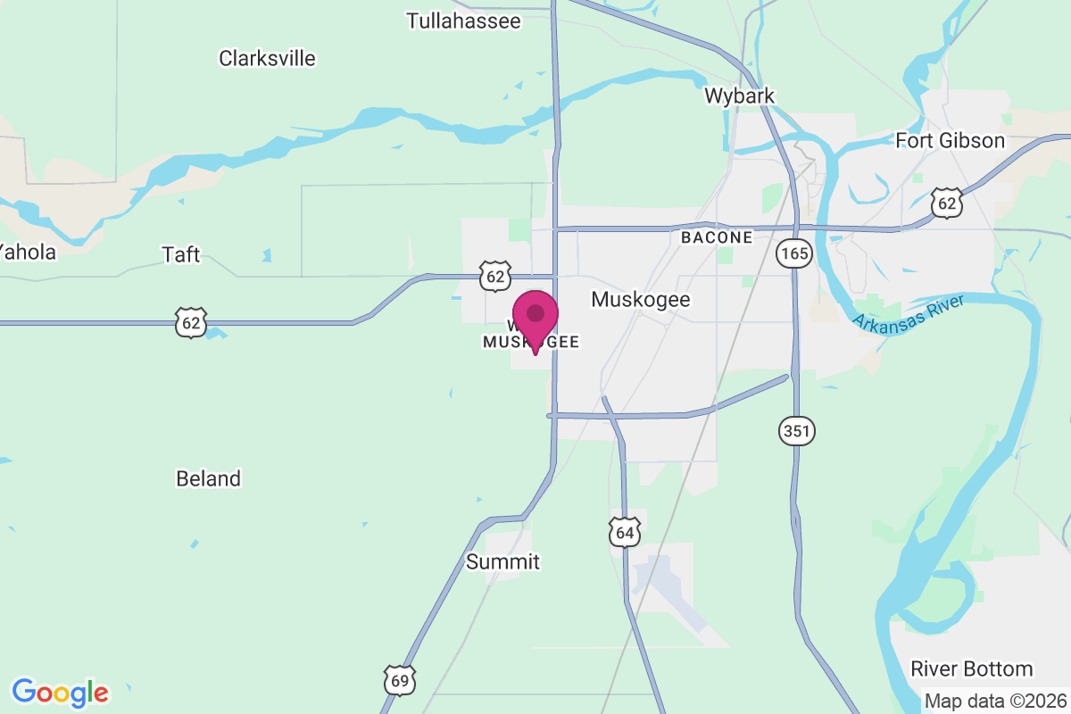 West Muskogee map