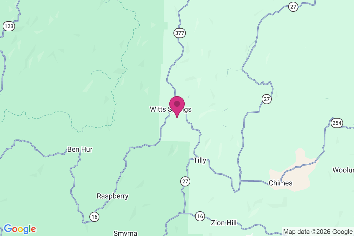 Witts Springs map