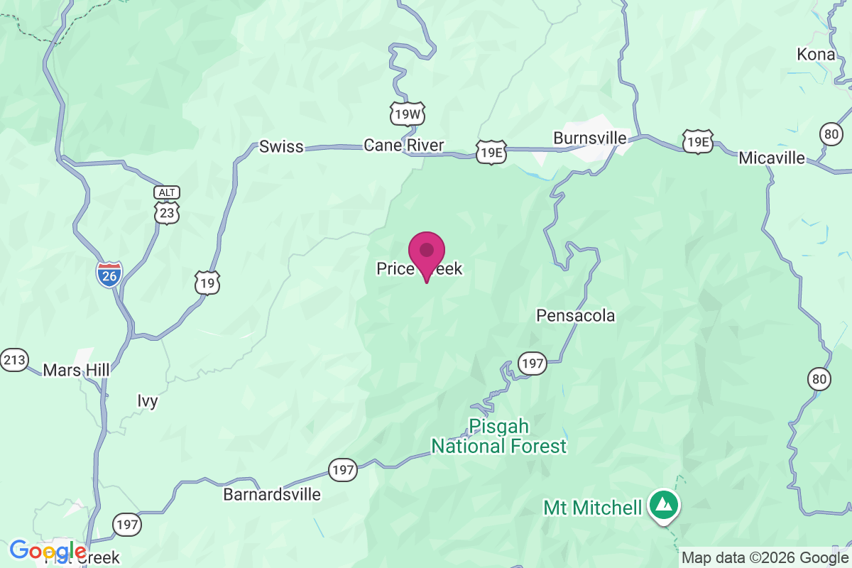 Price Creek map