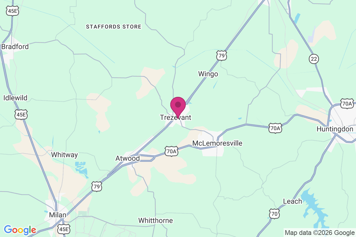 Trezevant map