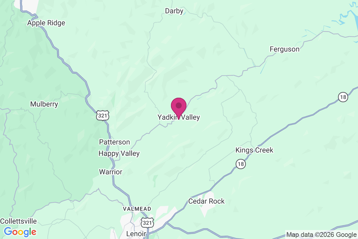 Yadkin Valley map
