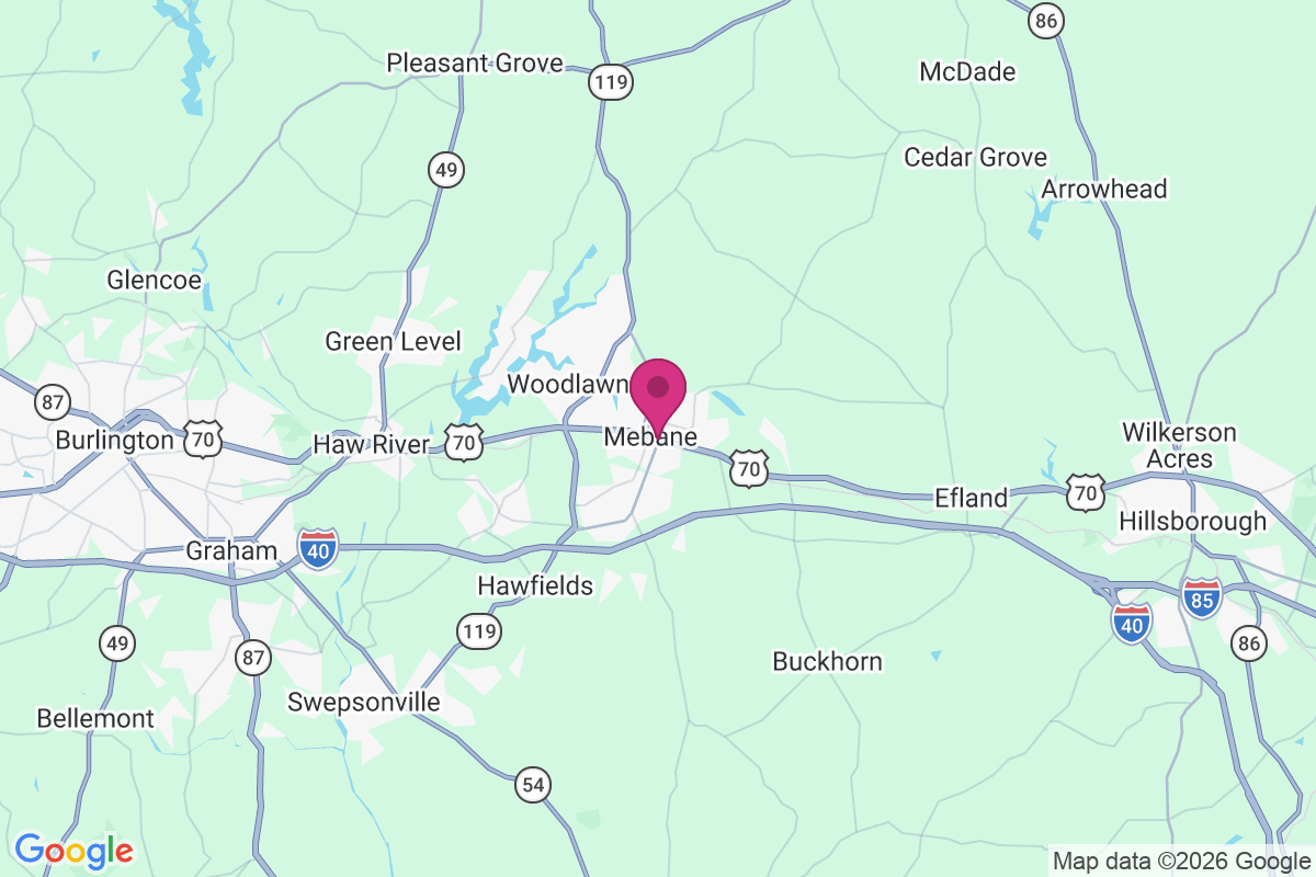 Mebane map