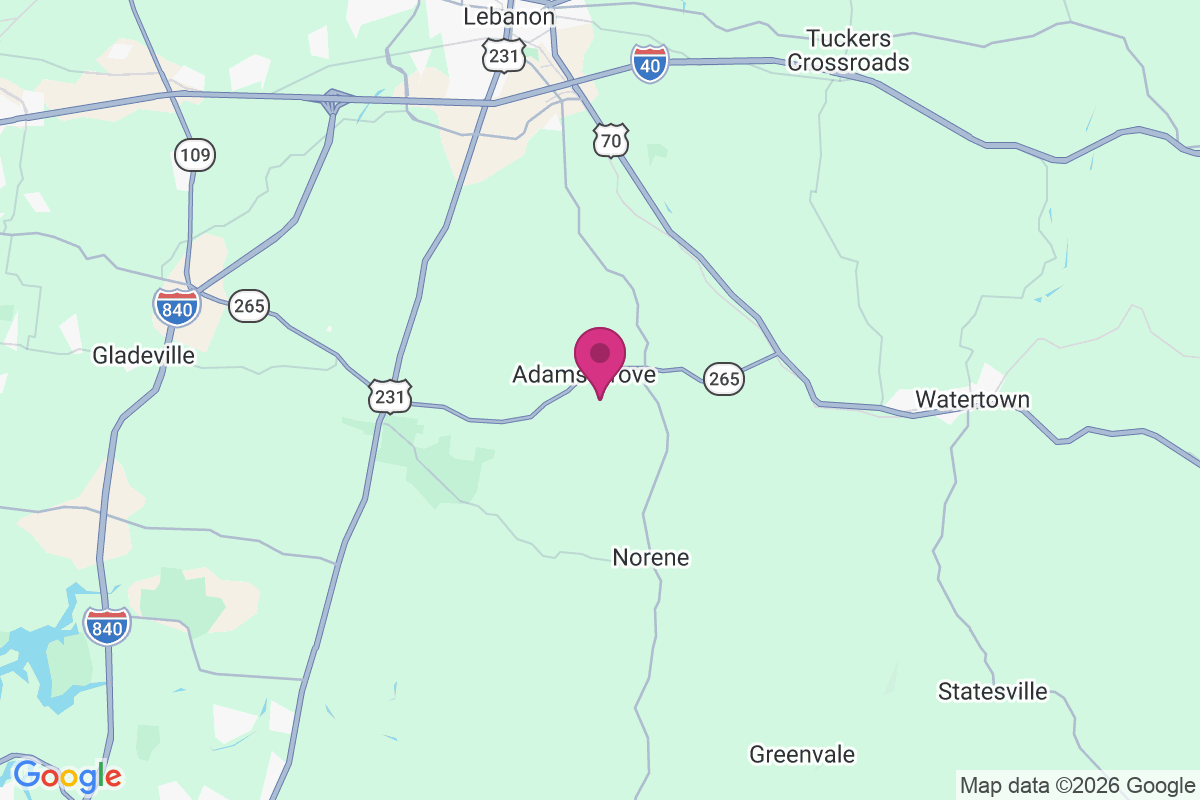 Adams Grove map