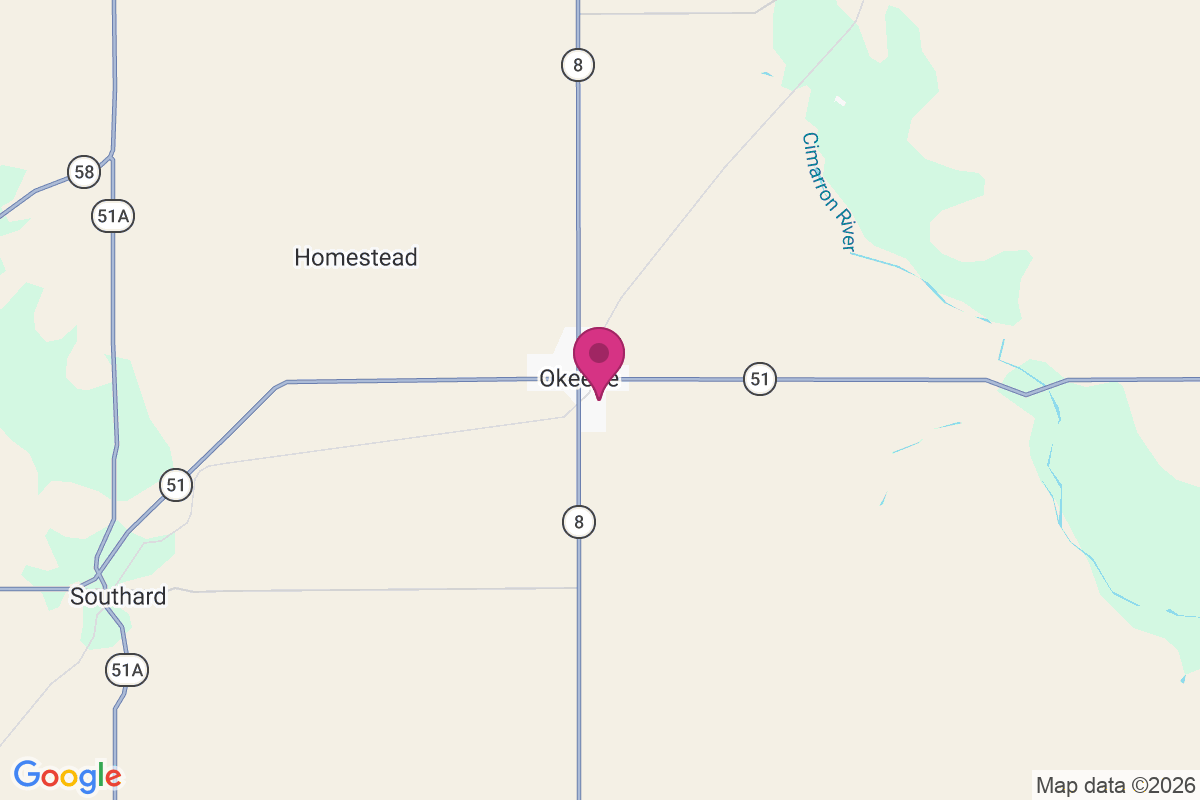 Okeene map